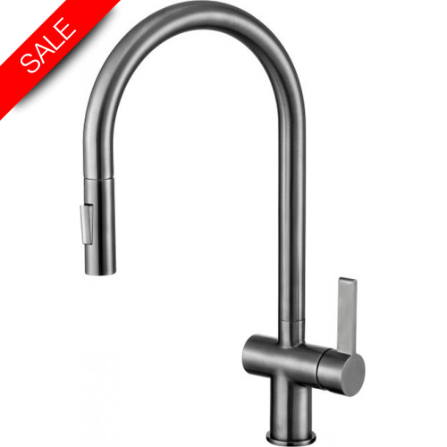 Just Taps - Vos Pull Out Sink Mixer, Single Lever