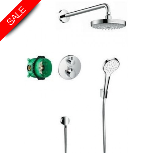 Hansgrohe - Bathrooms - Croma Select S Shower System, Conc Inst W/Ecostat S Thermo