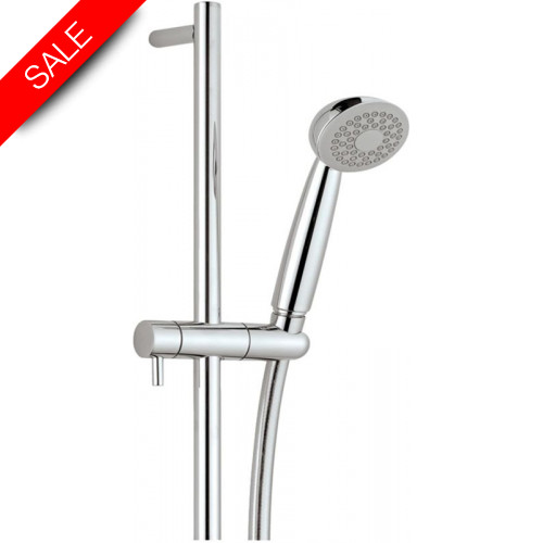 Just Taps - Techno Slide Rail With Tosca Single Function Shower Handle