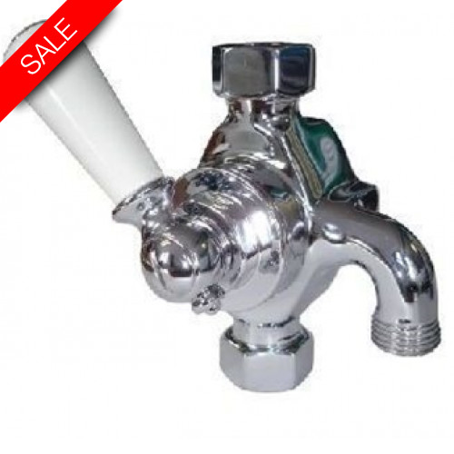 Classic Exposed Large Bore Diverter, White Lever