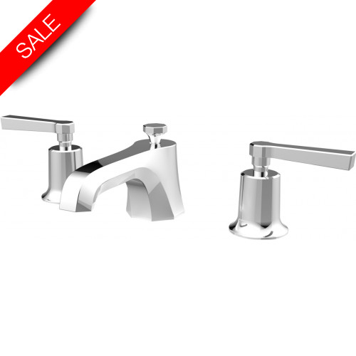 Saneux - Cromwell 3TH Basin Mixer With Waste - Lever Handle