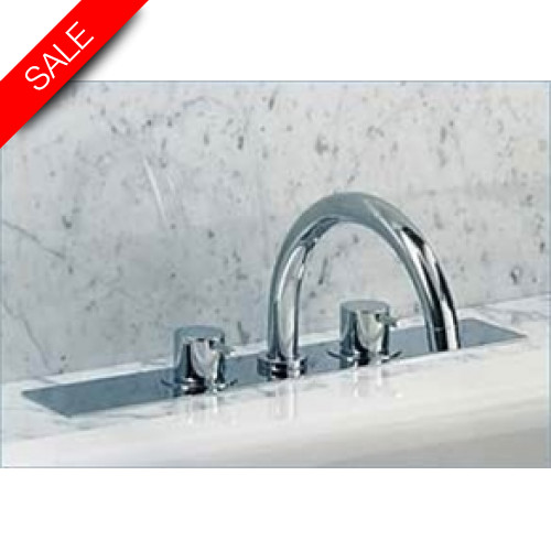 Vola - 2 Handle Mixer, With Swivel Spout For Bath Filling