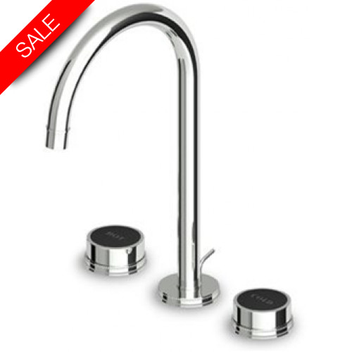 Savoir 3H Tall Basin Mixer Pop-Up Waste Embossed Flange
