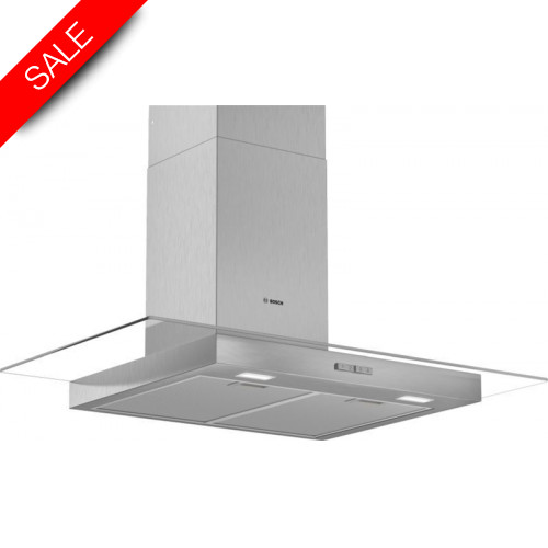 Serie 2 90cm Wide Straight Canopy Cooker Hood