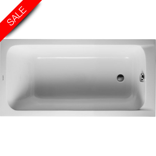 Duravit - Bathrooms - D-Code Bathtub 1500x750mm Outlet In Foot Area Incl Feet